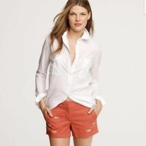 J.crew Chino Salmon Embellished Fish Shorts